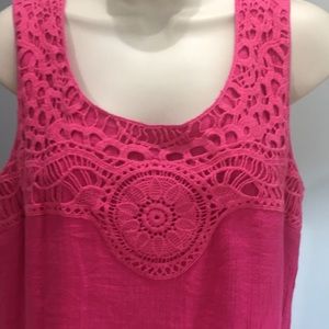 SIZE LARGE SLEEVELESS TOP BY AGB.  Pink in very good condition.